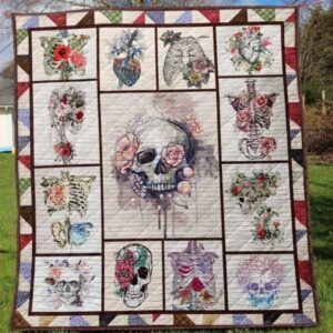 Skull Quilt Blanket Ver 18  Quilt